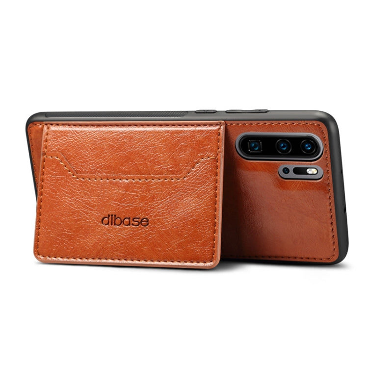 Dibase TPU + PC + PU Crazy Horse Texture Protective Case for Huawei P30 Pro, with Holder & Card Slots