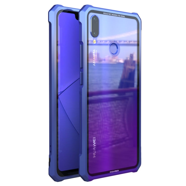 Buckle Series Metal Frame + Tempered Glass Cover Case for Huawei Nova 3