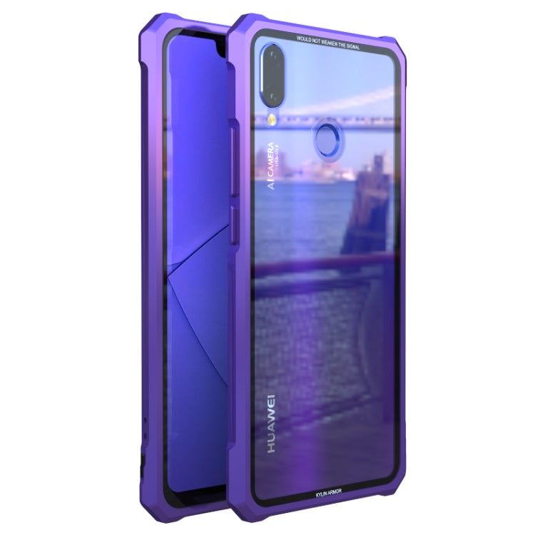 Buckle Series Metal Frame + Tempered Glass Cover Case for Huawei Nova 3