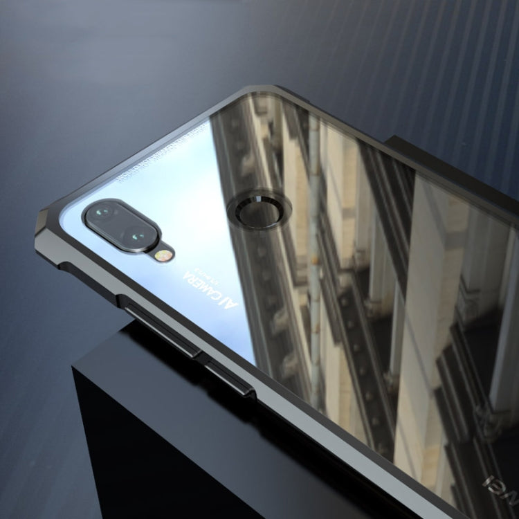 Buckle Series Metal Frame + Tempered Glass Cover Case for Huawei Nova 3