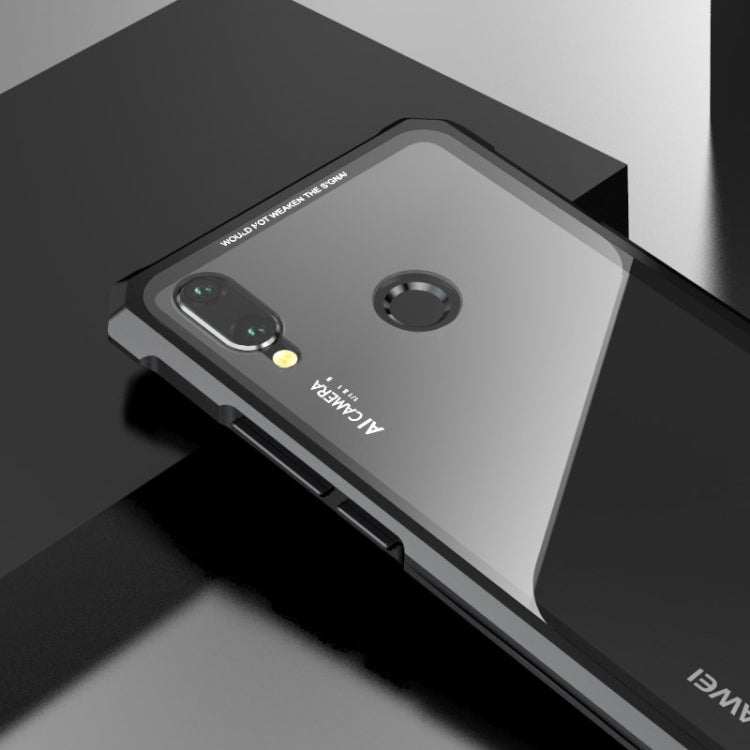 Buckle Series Metal Frame + Tempered Glass Cover Case for Huawei Nova 3i