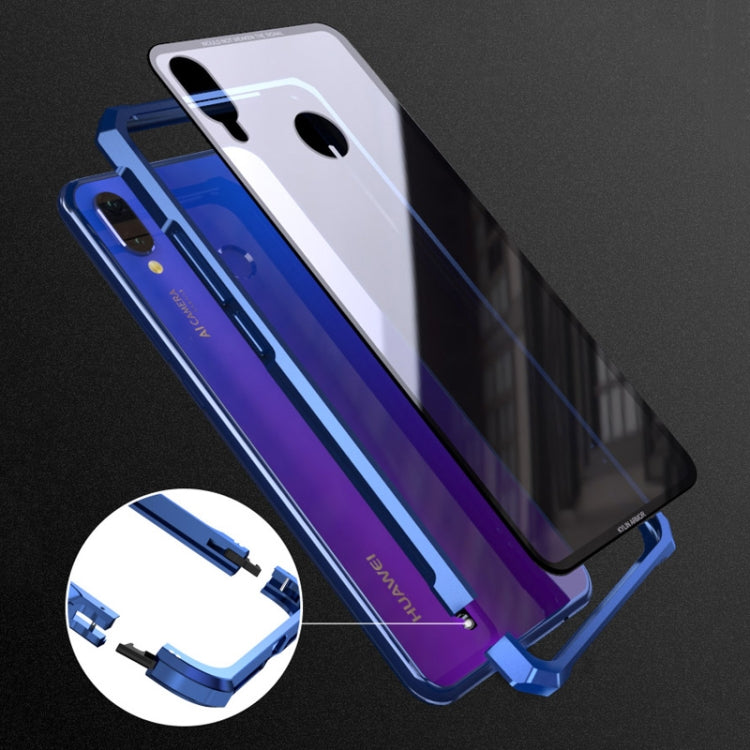 Buckle Series Metal Frame + Tempered Glass Cover Case for Huawei Nova 3i