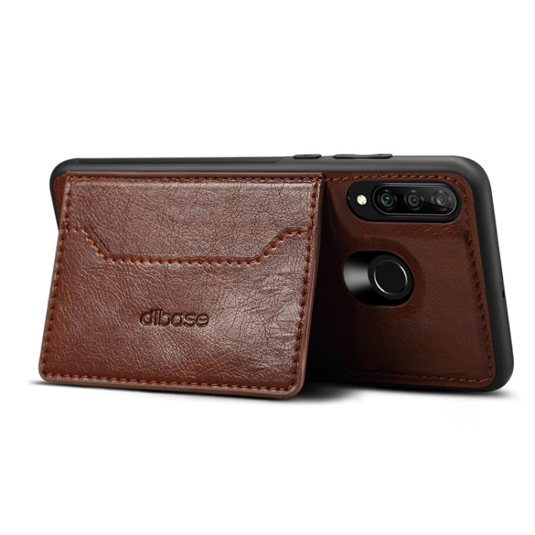 Dibase TPU + PC + PU Crazy Horse Texture Protective Case for Huawei P30 lite & Nova 4e , with Holder & Card Slots