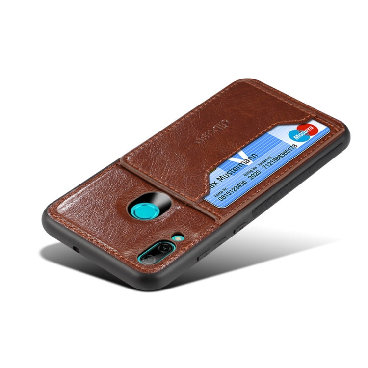 Dibase TPU + PC + PU Crazy Horse Texture Protective Case for Huawei P Smart 2019 & Honor 10 lite , with Holder & Card Slots