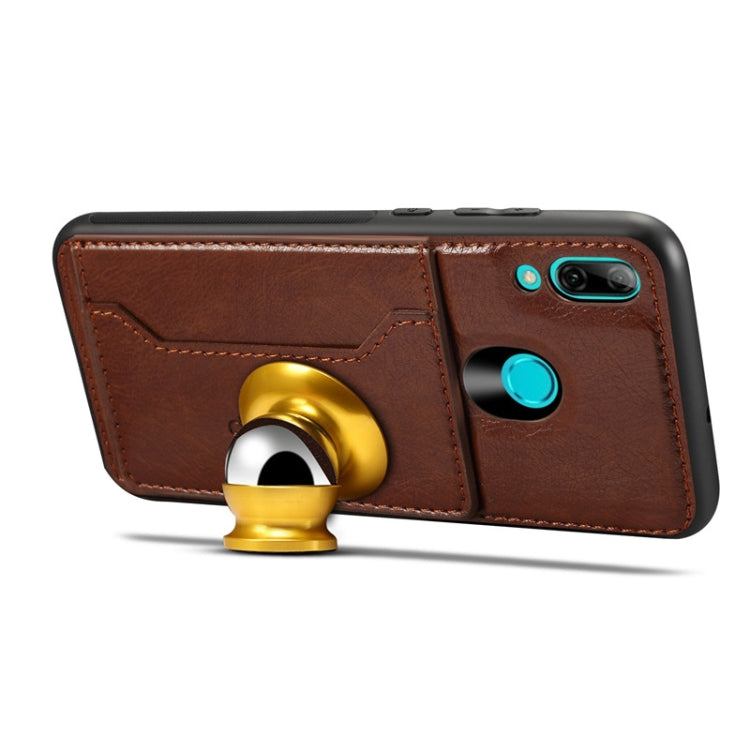 Dibase TPU + PC + PU Crazy Horse Texture Protective Case for Huawei P Smart 2019 & Honor 10 lite , with Holder & Card Slots