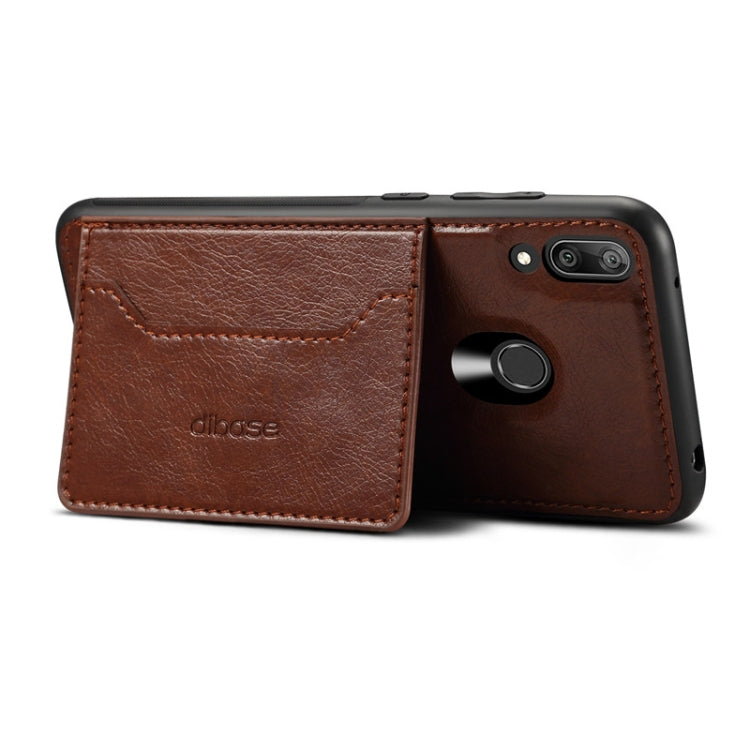 Dibase TPU + PC + PU Crazy Horse Texture Protective Case for Huawei Y7 2019 & Y7 Prime 2019 , with Holder & Card Slots