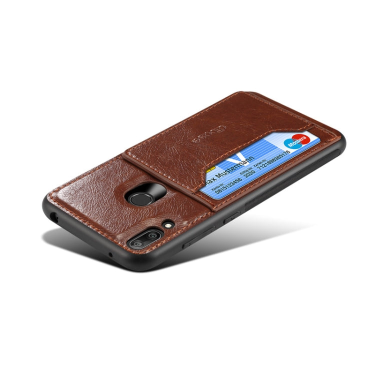 Dibase TPU + PC + PU Crazy Horse Texture Protective Case for Huawei Y7 2019 & Y7 Prime 2019 , with Holder & Card Slots