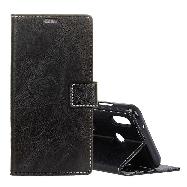 Retro Crazy Horse Texture Horizontal Flip Leather Case for Huawei Honor Play, with Holder & Card Slots & Wallet & Photo Frame