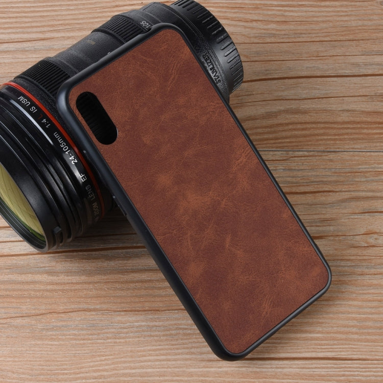 Shockproof Sheep Skin PC + PU + TPU Case for Huawei Y6 Pro 2019