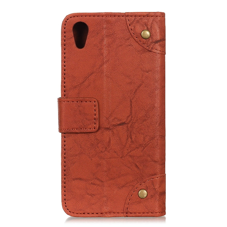 Copper Buckle Retro Crazy Horse Texture Horizontal Flip Leather Case for Huawei Honor 8S , with Holder & Card Slots & Wallet