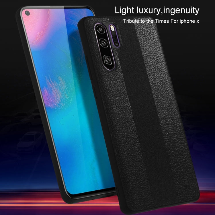 SULADA Anti-slip TPU + Handmade Leather Case for Huawei P30 Pro