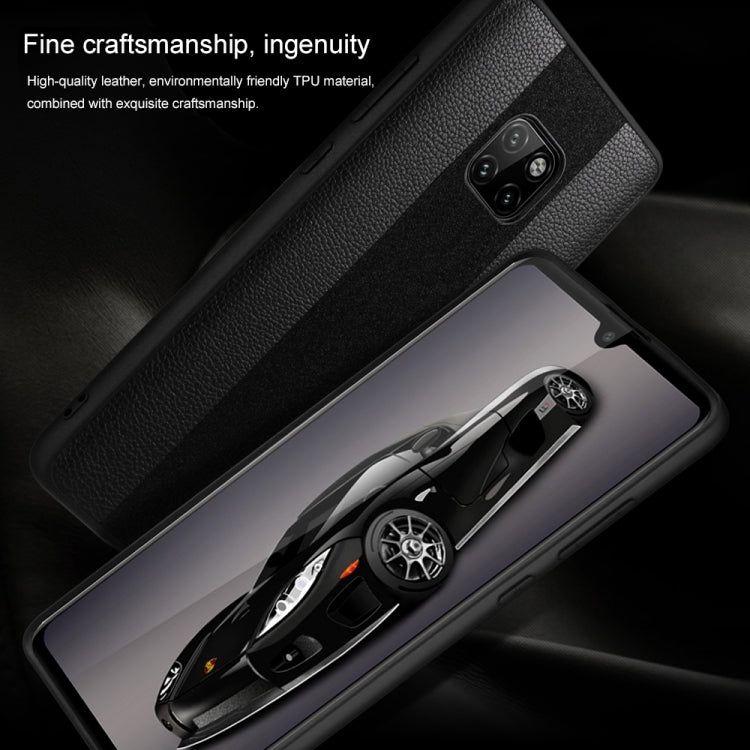 SULADA Anti-slip TPU + Handmade Leather Case for Huawei Mate 20 Pro