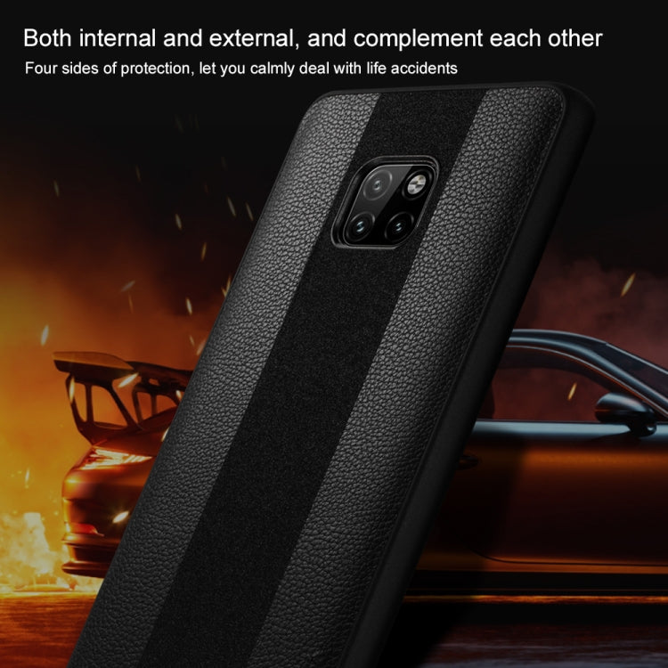 SULADA Anti-slip TPU + Handmade Leather Case for Huawei Mate 20 Pro