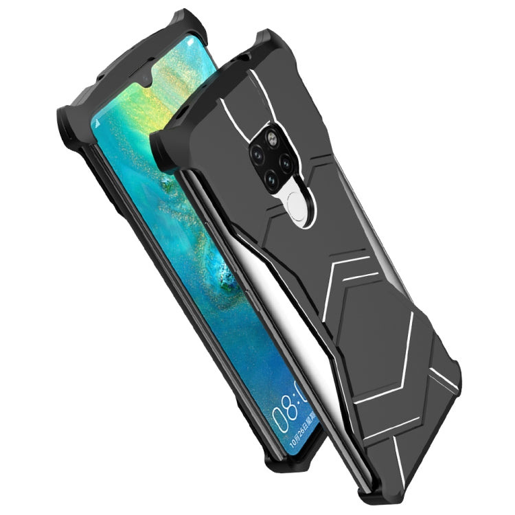 R-JUST Magnet Adsorption Metal Polished Texture Phone Case for Huawei Mate 20(Black)
