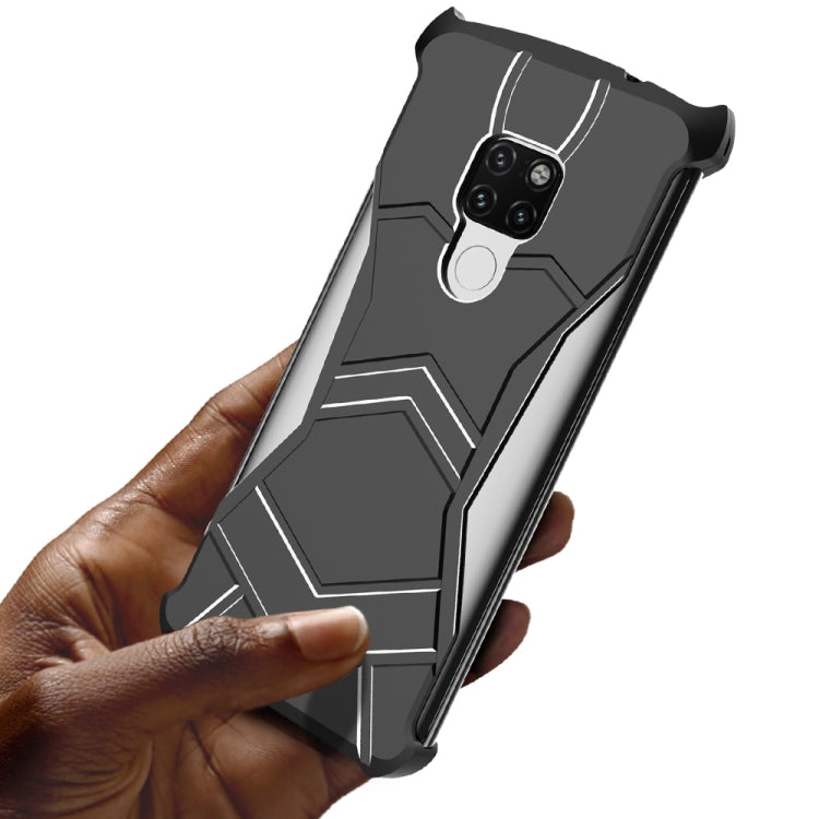 R-JUST Magnet Adsorption Metal Polished Texture Phone Case for Huawei Mate 20(Black)