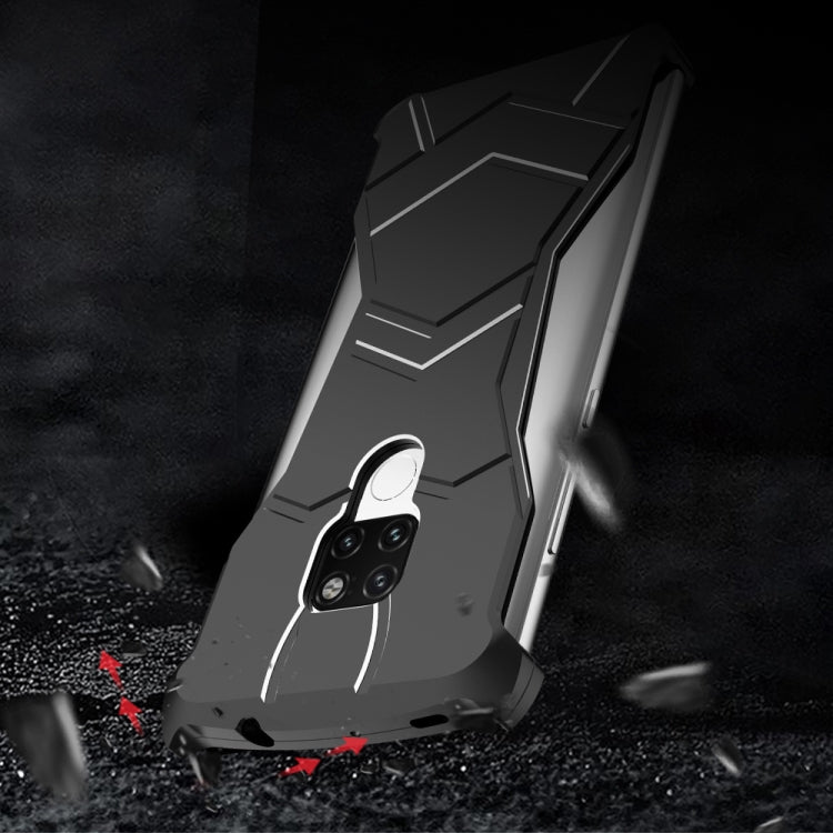 R-JUST Magnet Adsorption Metal Polished Texture Phone Case for Huawei Mate 20(Black)