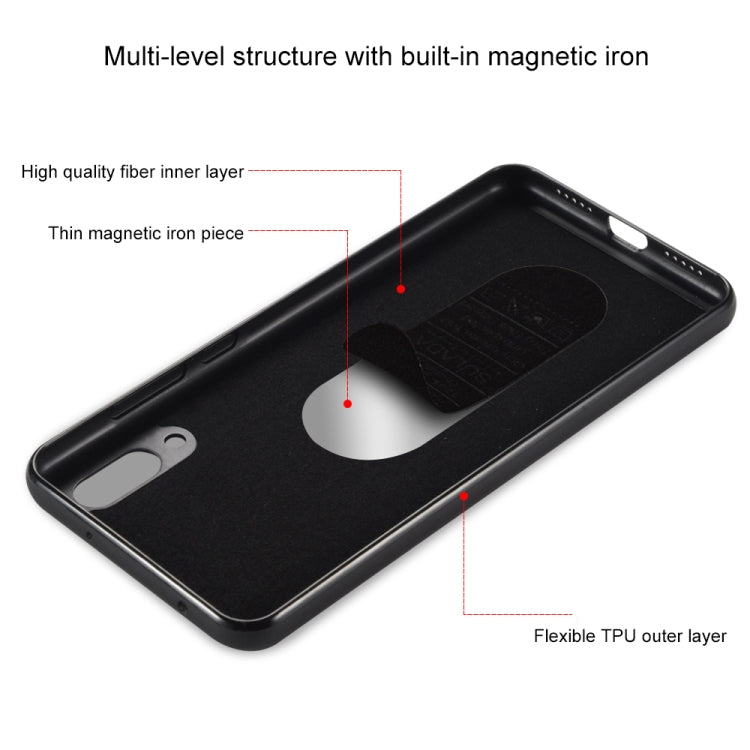 SULADA Car Series Magnetic Suction TPU Case for Huawei P20 Pro (Black)