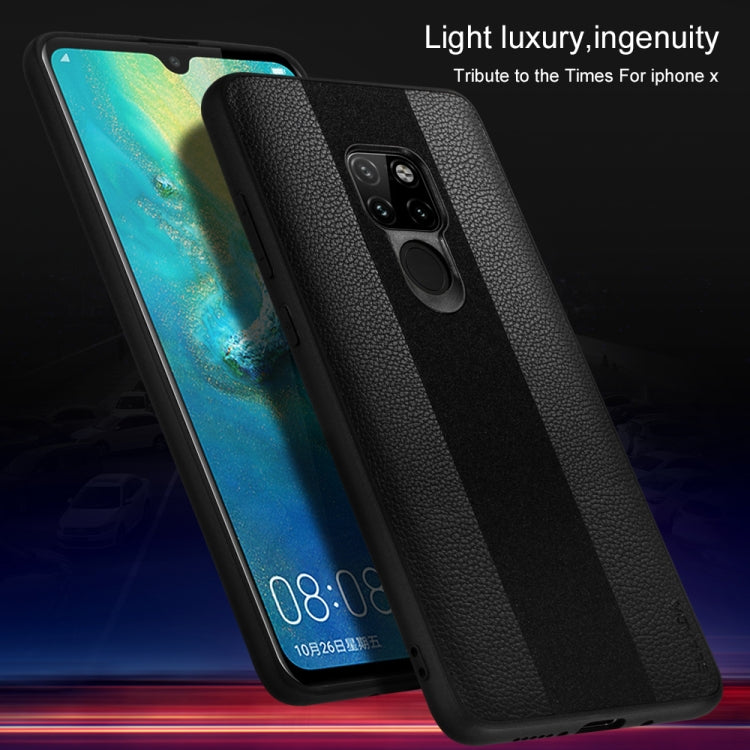 SULADA Anti-slip TPU + Handmade Leather Case for Huawei Mate 20