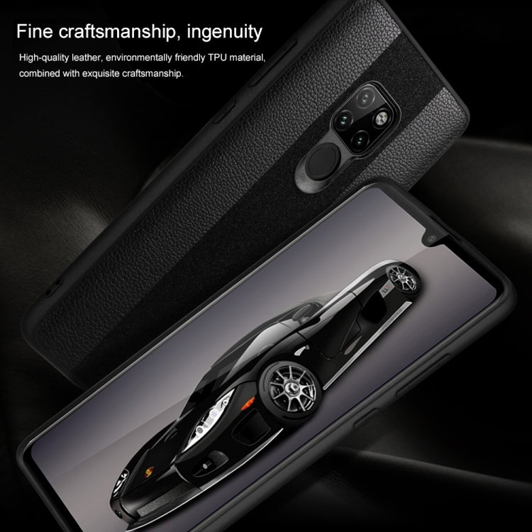 SULADA Anti-slip TPU + Handmade Leather Case for Huawei Mate 20