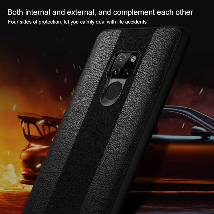 SULADA Anti-slip TPU + Handmade Leather Case for Huawei Mate 20