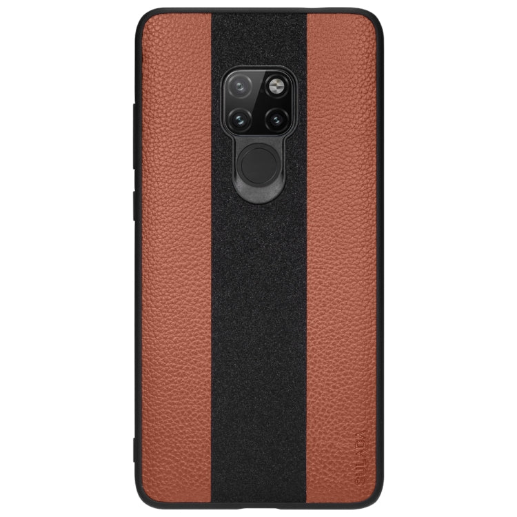 SULADA Anti-slip TPU + Handmade Leather Case for Huawei Mate 20