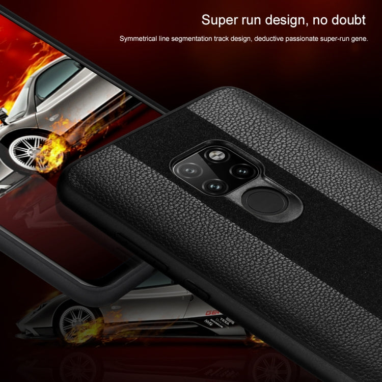 SULADA Anti-slip TPU + Handmade Leather Case for Huawei Mate 20