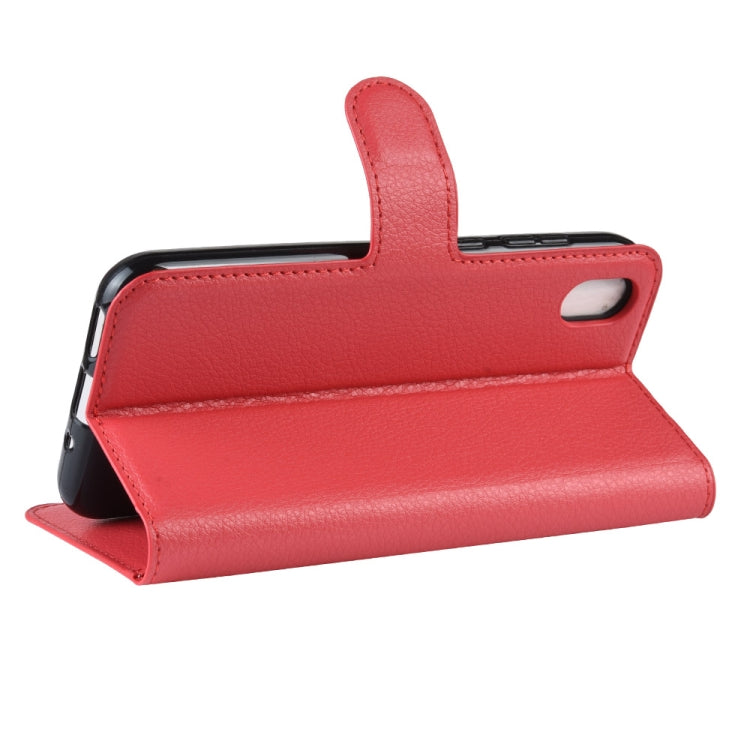 Litchi Texture Horizontal Flip Leather Case for Huawei Y5 2019, with Wallet & Holder & Card Slots