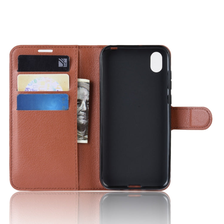 Litchi Texture Horizontal Flip Leather Case for Huawei Y5 2019, with Wallet & Holder & Card Slots