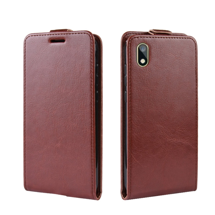R64 Texture Vertical Flip Leather Case for Huawei Y5 2019 , with Card Slots & Photo Frame