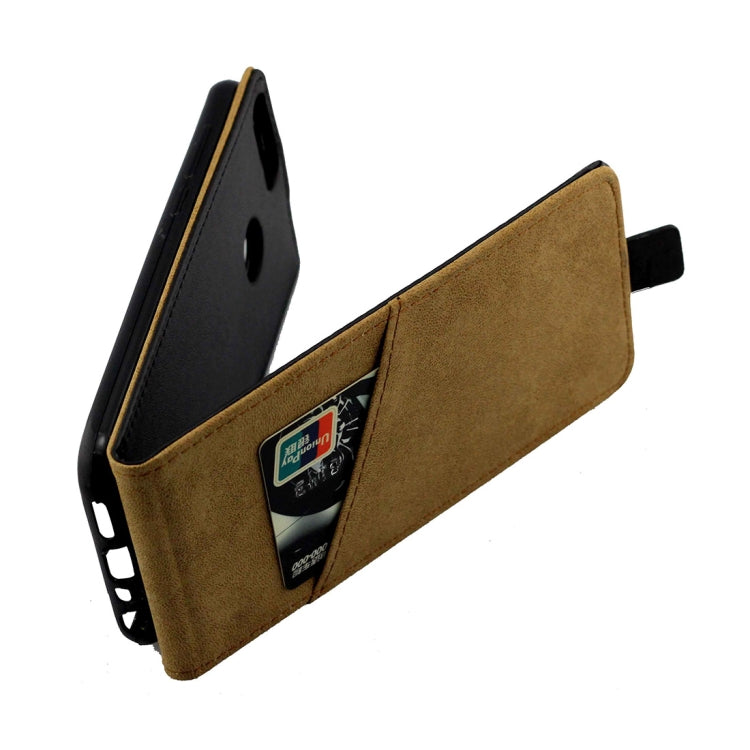 Business Style Vertical Flip TPU Leather Case for Huawei Honor 9i, with Card Slot (Black)