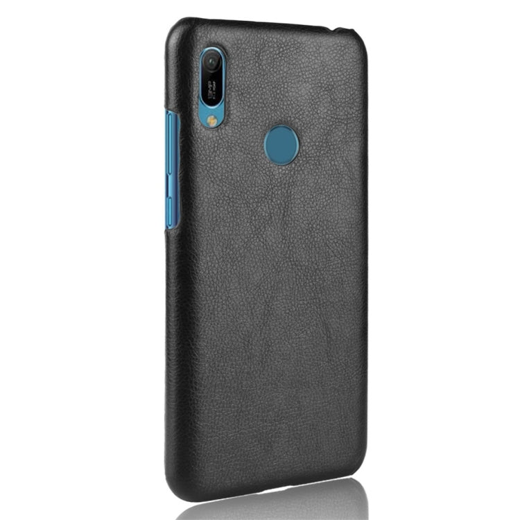 Shockproof Litchi Texture PC + PU Protective Case for Huawei Y6 (2019)