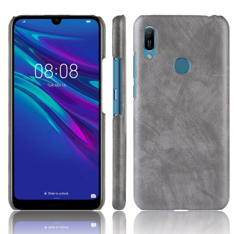 Shockproof Litchi Texture PC + PU Protective Case for Huawei Y6 (2019)