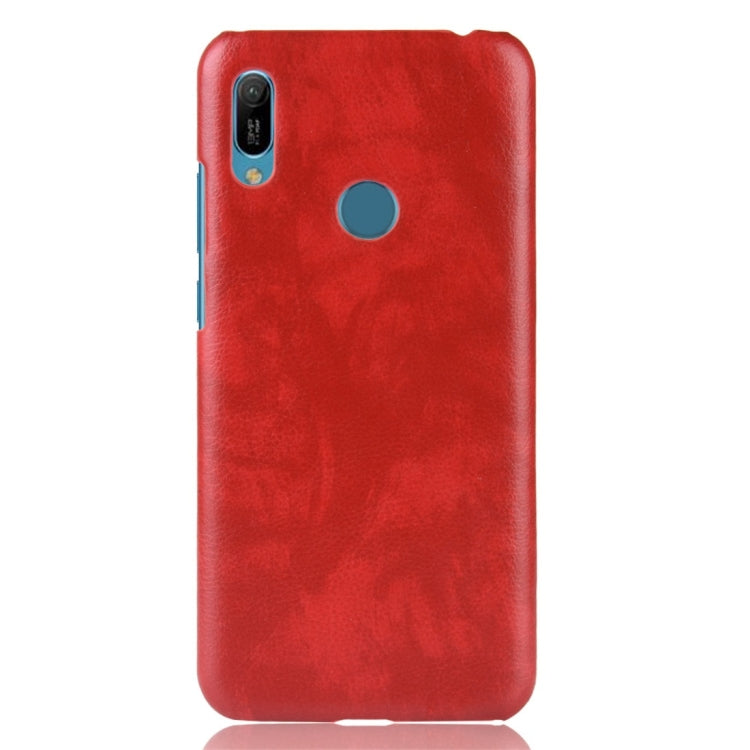 Shockproof Litchi Texture PC + PU Protective Case for Huawei Y6 (2019)