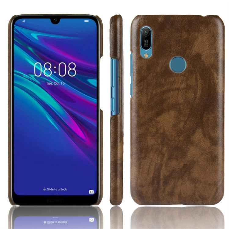 Shockproof Litchi Texture PC + PU Protective Case for Huawei Y6 (2019)