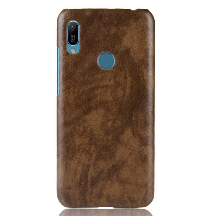 Shockproof Litchi Texture PC + PU Protective Case for Huawei Y6 (2019)