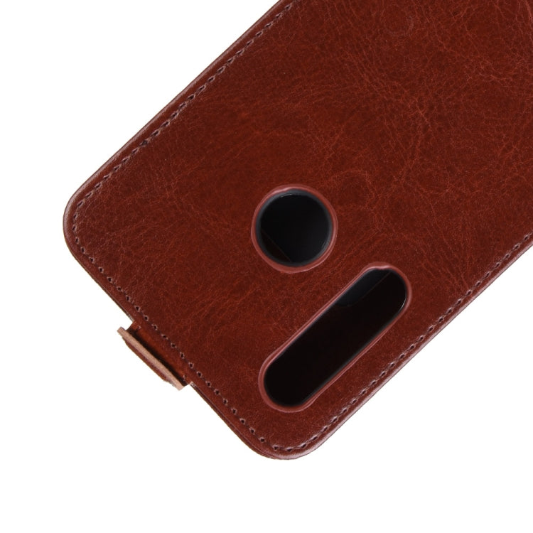 R64 Texture Vertical Flip Leather Case for Huawei Honor 10i , with Card Slots & Photo Frame