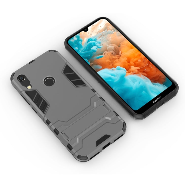 Shockproof PC + TPU Case for Huawei Y6 (2019), with Holder
