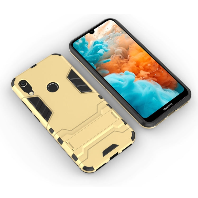 Shockproof PC + TPU Case for Huawei Y6 (2019), with Holder