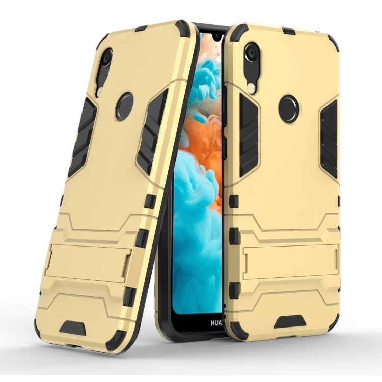 Shockproof PC + TPU Case for Huawei Y6 (2019), with Holder