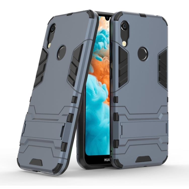 Shockproof PC + TPU Case for Huawei Y6 (2019), with Holder