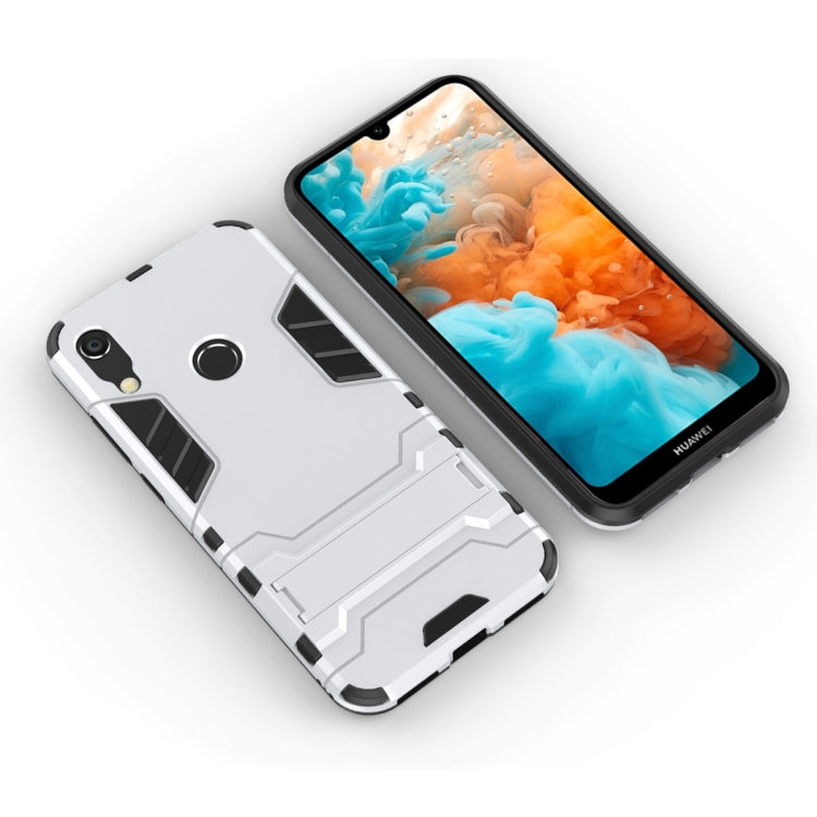Shockproof PC + TPU Case for Huawei Y6 (2019), with Holder