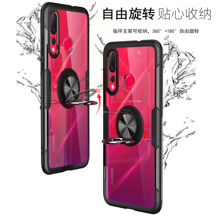 Scratchproof TPU + Acrylic Ring Bracket Protective Case for Huawei Nova 4