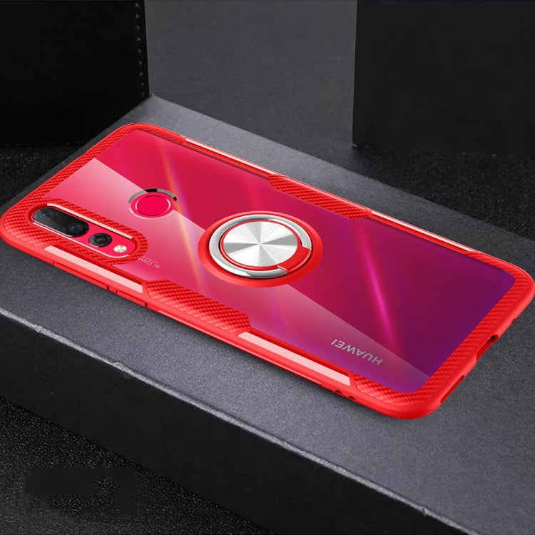Scratchproof TPU + Acrylic Ring Bracket Protective Case for Huawei Nova 4