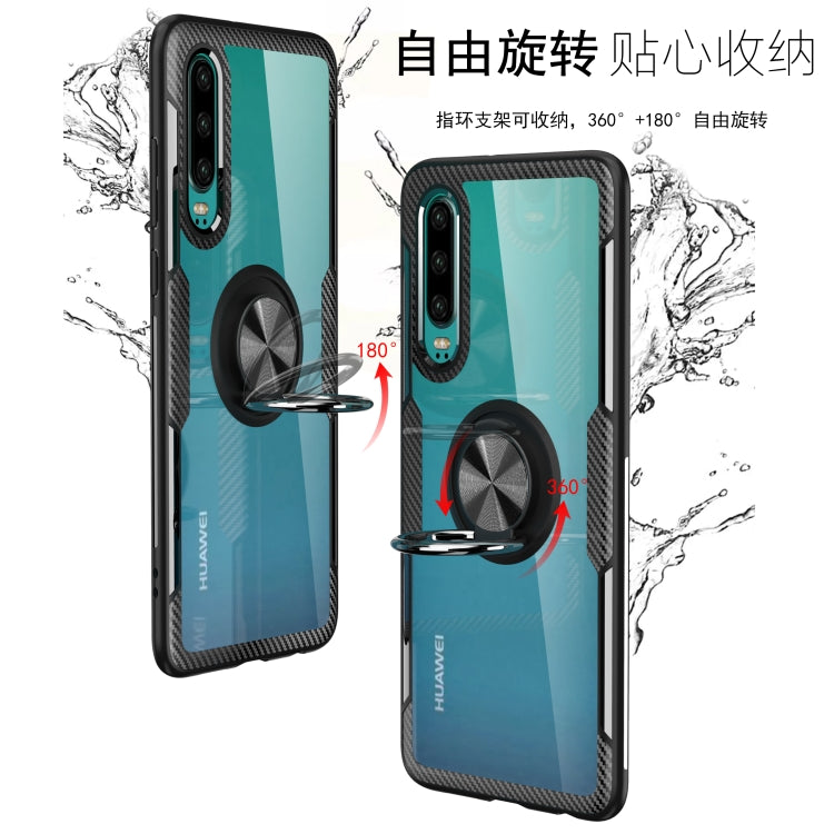 Scratchproof TPU + Acrylic Ring Bracket Protective Case for Huawei P30