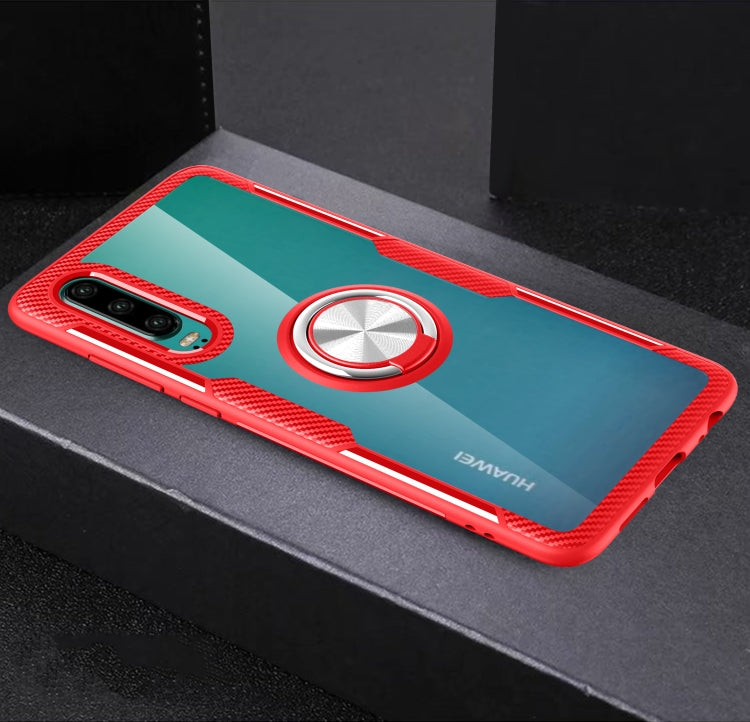 Scratchproof TPU + Acrylic Ring Bracket Protective Case for Huawei P30