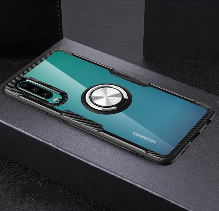 Scratchproof TPU + Acrylic Ring Bracket Protective Case for Huawei P30