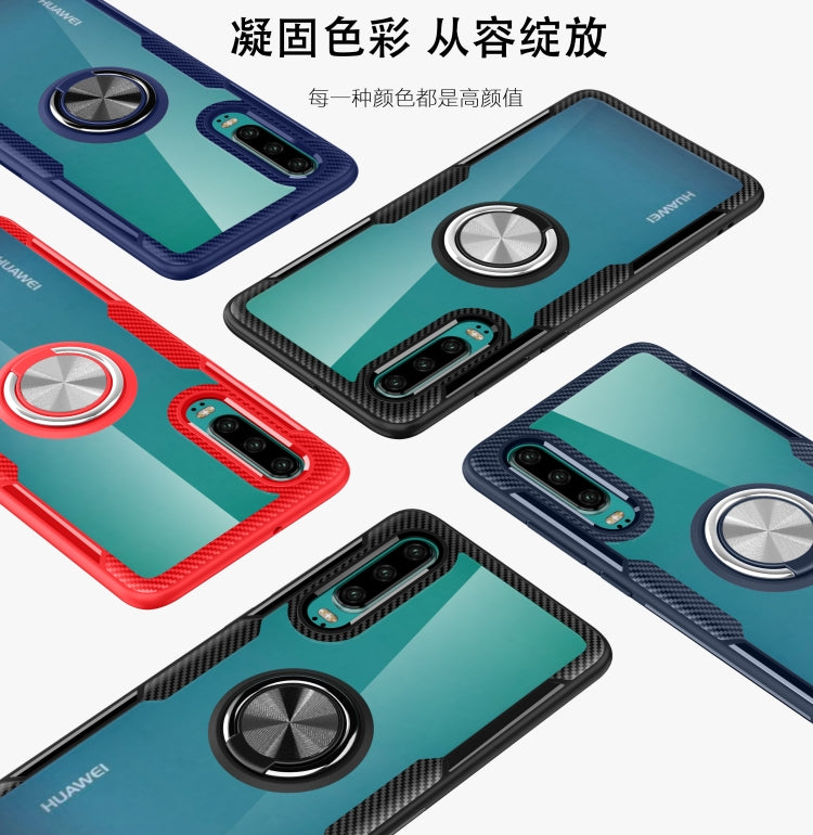 Scratchproof TPU + Acrylic Ring Bracket Protective Case for Huawei P30