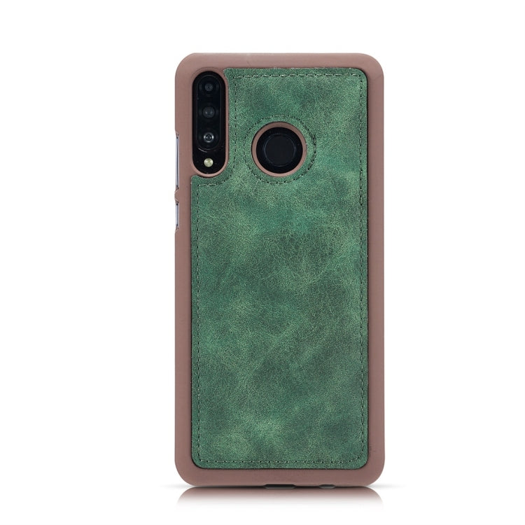 Retro Magnetic Detachable Horizontal Flip Leather Case for Huawei P30 Lite, with Card Slots & Wallet & Photo Frame