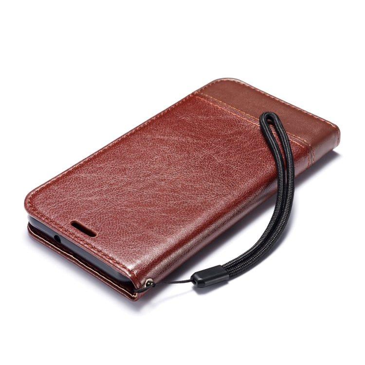 Double-sided Absorption Splicing Horizontal Flip Leather Case for Huawei P30 Lite, with Holder & Card Slots & Lanyard