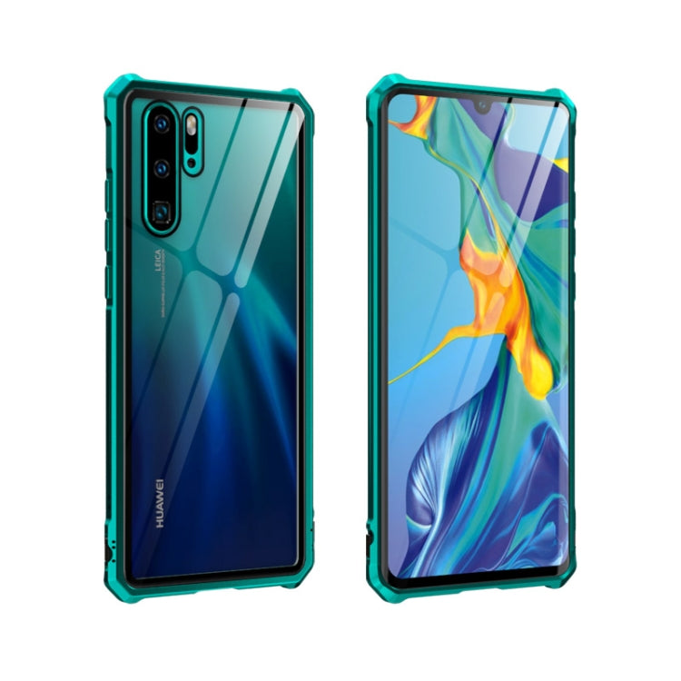 Buckle Series Metal Frame + Tempered Glass Protective Case for Huawei P30 Pro